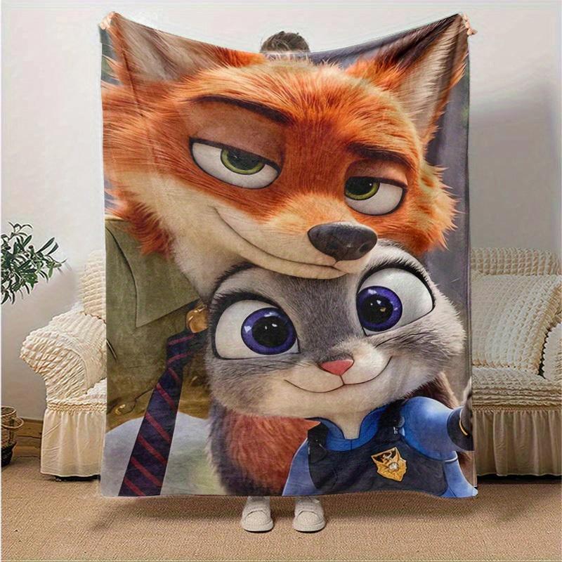 1 ks, Postavy z filmu Zootopia Liška a Králík Deku Domácí Dekorace, Přehoz na Pohovku, Venkovní Deku, Dárek pro Přátele, Měkká Přikrývka Vhodná