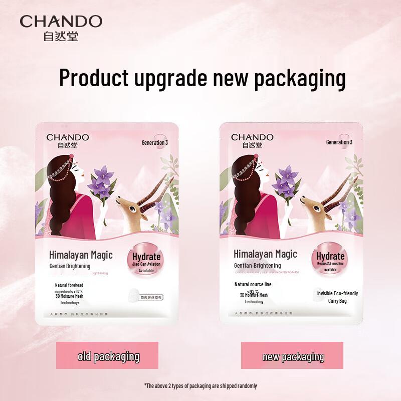 CHANDO Snow Glacier & Gentian Hydrating & Brightening Sheet Mask Set