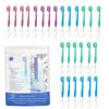 26pcs 5-in-1 Pre-Pasted Travel Toothbrush Disposable Toothbrush with Toothpaste Floss Toothpick Tongue Scraper for Adults & Kids