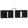 Bathroom Cabinet Black 80x33x60 Cm Particleboard