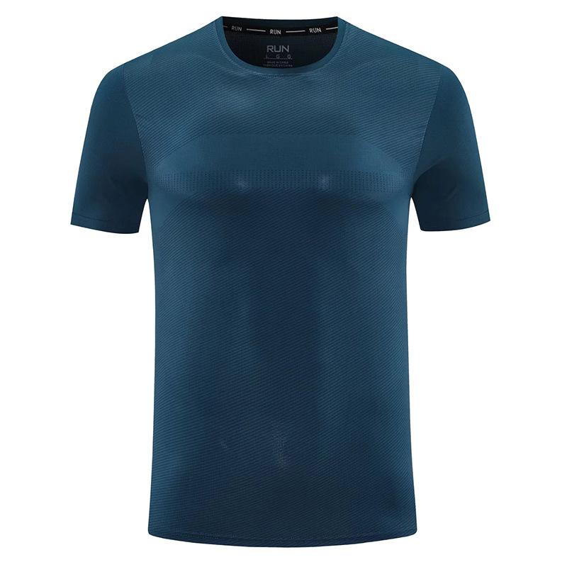 

Summer running short-sleeved men s sports sweat-absorbing quick-drying breathable half-sleeved loose top fitness training clothes t-shirt 3XL темно-зелений колір