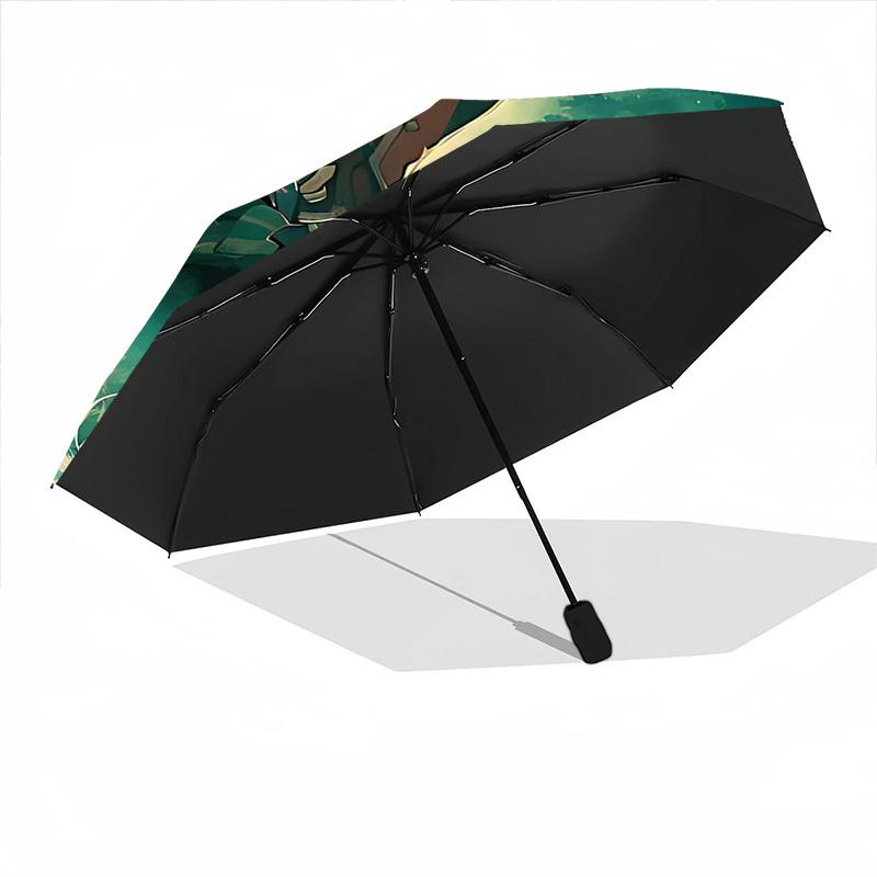 1pc The Legend of Automatic Open/close Folding Portable Umbrella with 8-Rib Structure for Women/Men, All-Season Use  A0901136