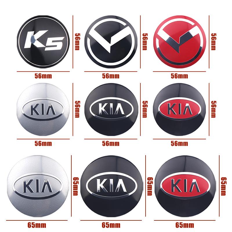 4Pcs 56/65mm Car Wheel Center Hub Caps Dust Cover Logo Sticker For Kia Ceed Sorento Picanto Sportage K2 K6 KX1 RIO Optima K4 K3