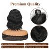 Short Curly Wavy Bob Wig 12 Inch Shoulder Length Middle Part Short Brown Wig Heat Resistant Synthetic Party Costume Cosplay Wig For Girls Wear Wigs