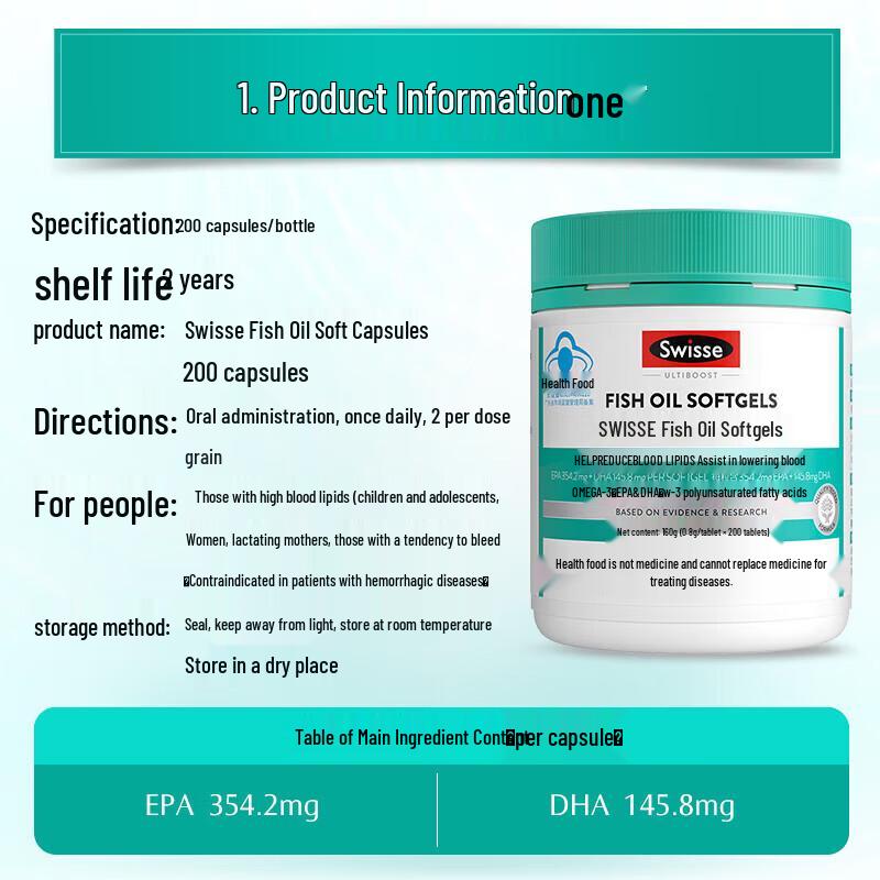 Swisse Fish Oil Softgel Capsules