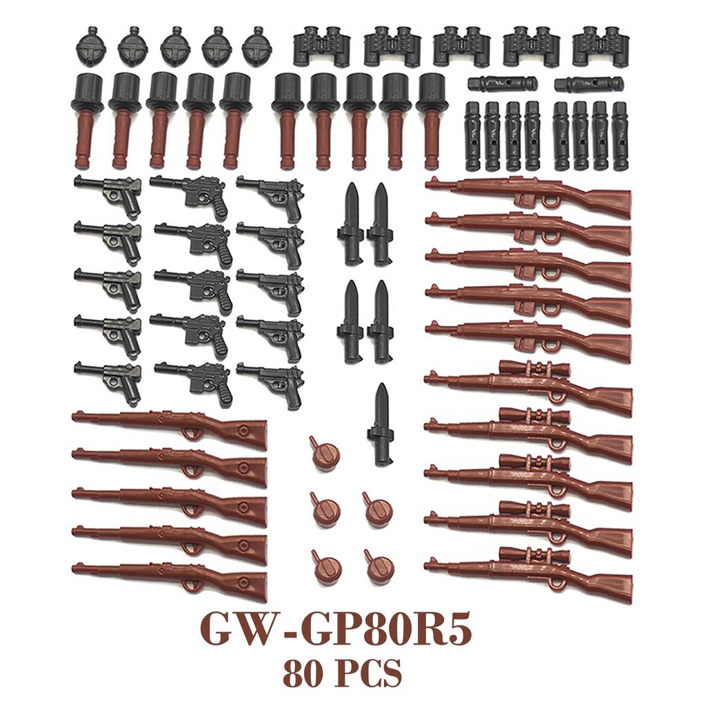 WW2 88mm Flak Gun Cannon Rocket Artillery Military Army War Weapons Soldier MOC Playmobil Scale Model Building Block Children Kid Toy