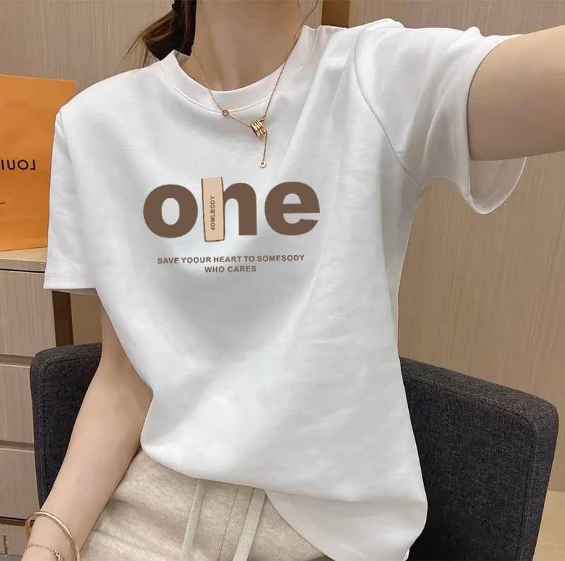 

Хлопковая футболка с коротким рукавом женская тонкая летняя трендовая свободная с приспущенным плечом с круглым вырезом с рукавом до локтя женская футболка топ универсальная S