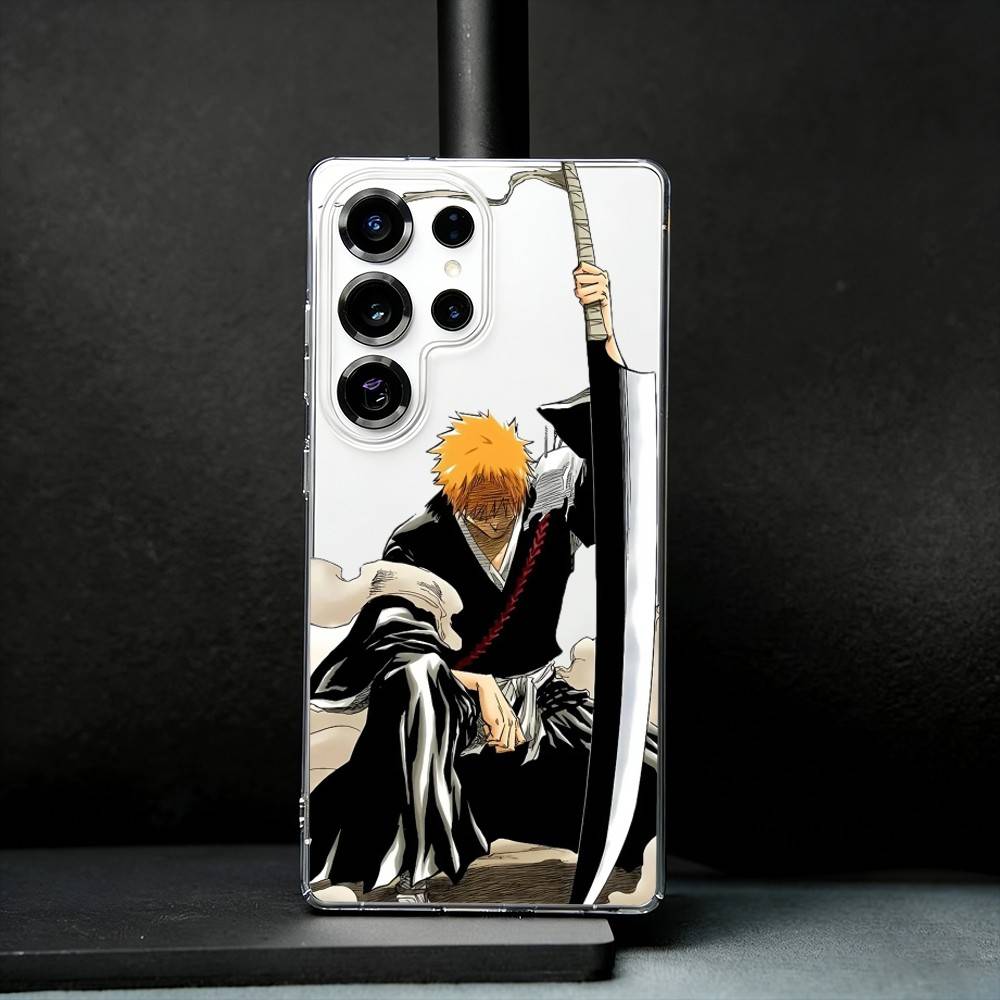 Hot Anime Bleach Cool Phone Case For Samsung S25,S24,S21,S22,S23,S30,Ultra,S20,Plus,Fe,Note,10,9,5G Transparent Cover