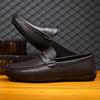 Fashion Summer Leather Men Loafers Breathable Flats Mens Casual Shoes Moccasins Man Lightweight Driving Shoes Wedding Shoes