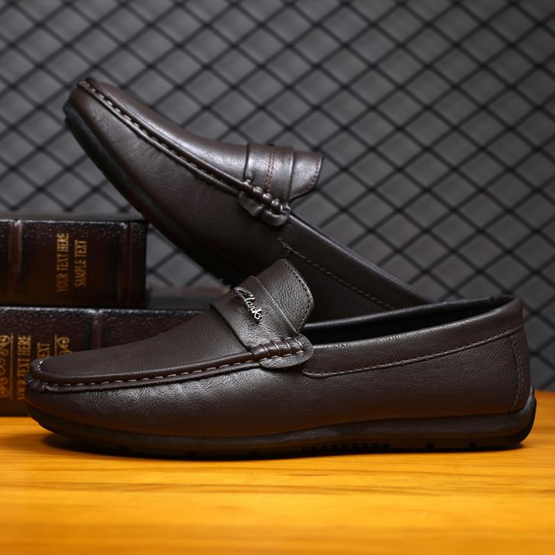 Fashion Summer Leather Men Loafers Breathable Flats Mens Casual Shoes Moccasins Man Lightweight Driving Shoes Wedding Shoes