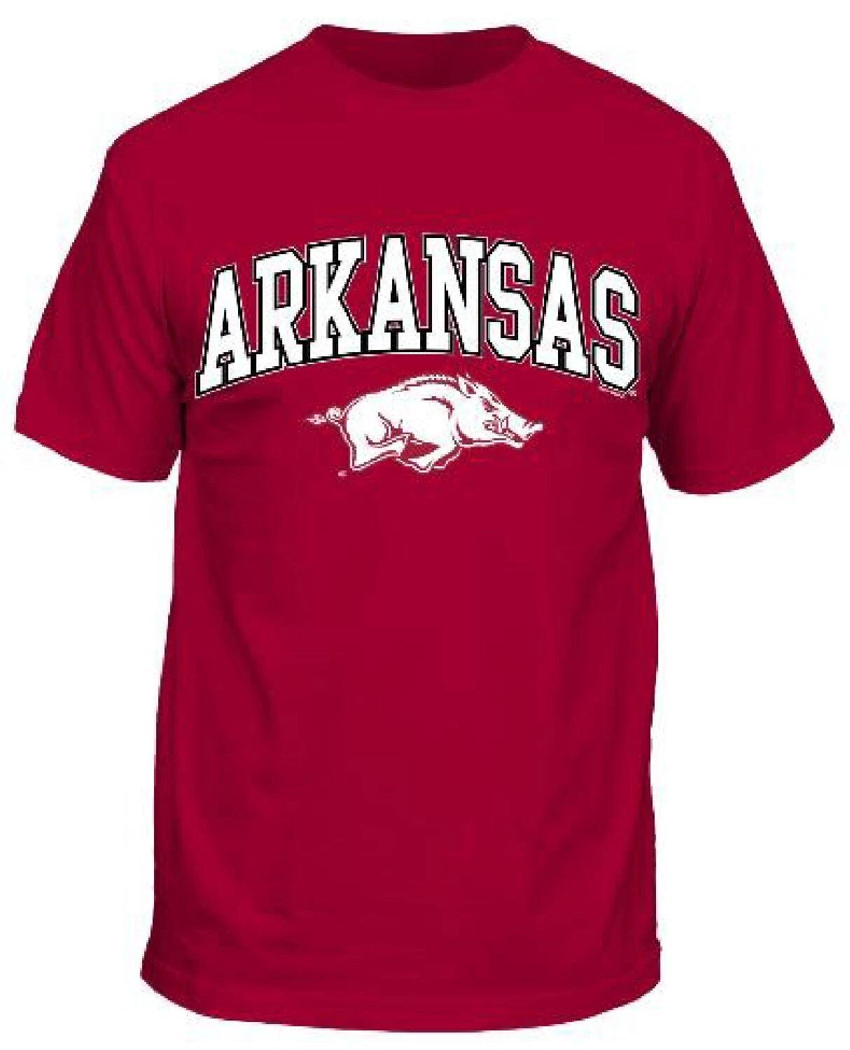 

Arkansas Razorbacks Men s Cardinal College Arch Short Sleeve T shirt S