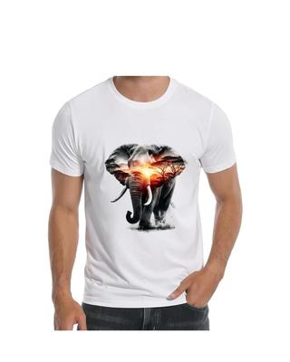 Elephant and Jungle Silhouette Art T-Shirt Wild Animal African TEE Apparel