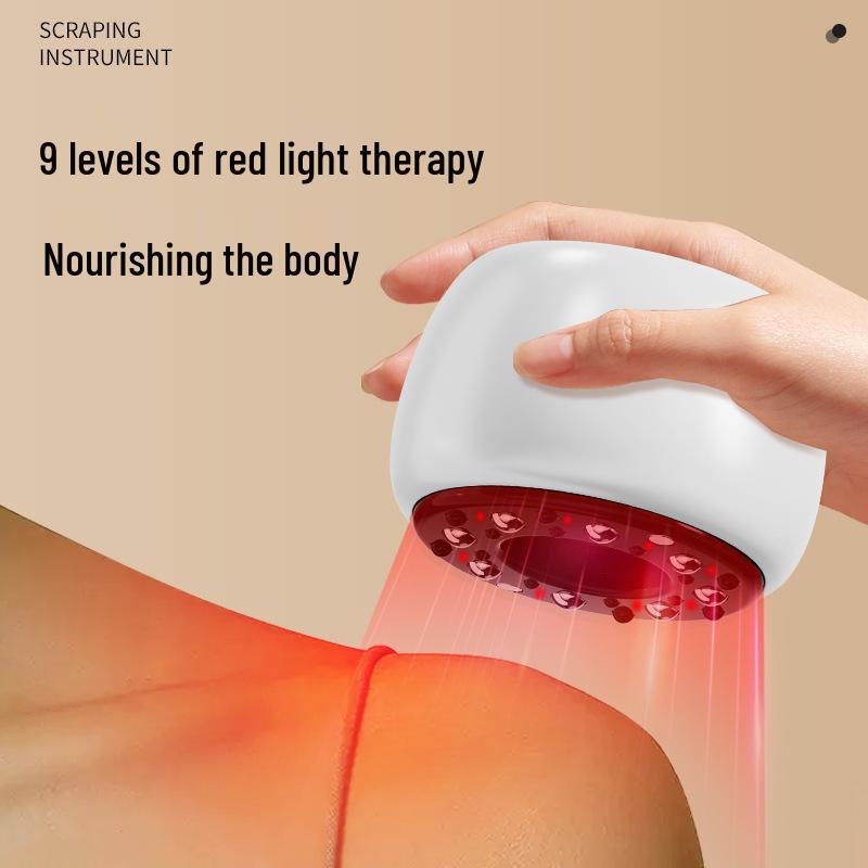 Electric Gua Sha & Cupping Massager: Negative Pressure, Micro-current, Hot Compress & Moxibustion Therapy Device.