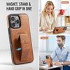 Luxury Foldable Leather Case For iPhone 16 Pro Max 15 Plus 14 13 12 invisable Wristband Magnetic Business Hand Grip Stand Cover