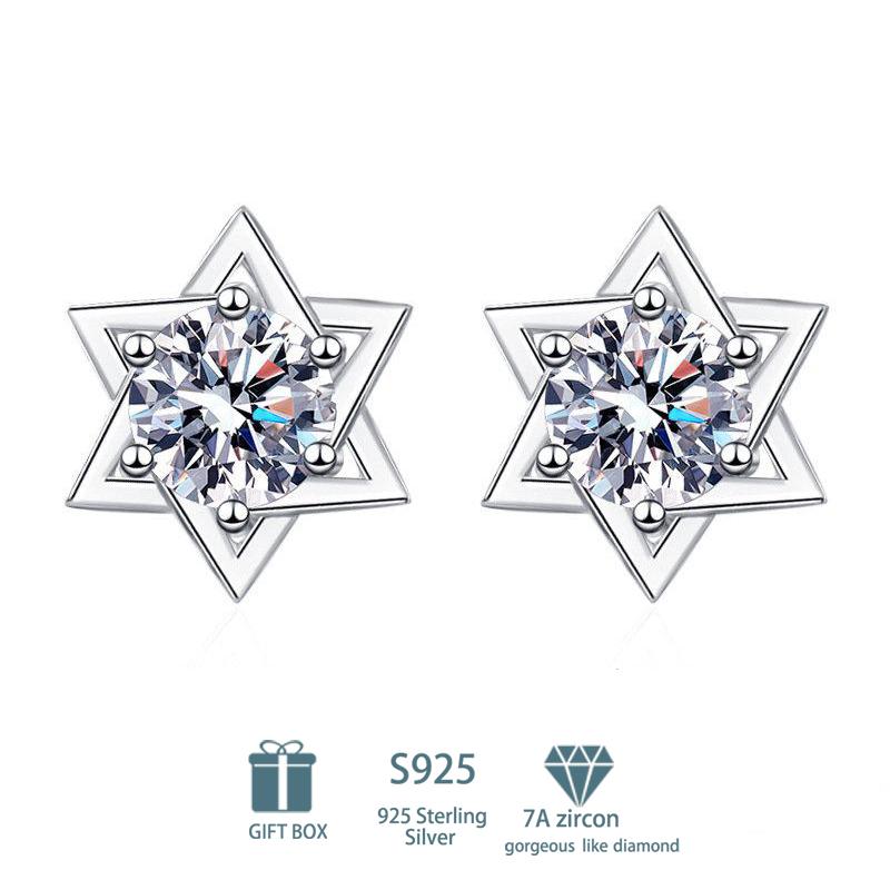 Tancise Klassische 925 Sterling Silber Rosa Gelb 7A Zirkon Ohrringe Tropfenohrringe für Frauen Hochzeit Party Geschenke