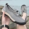 Men's Summer Mesh Non-Slip Outdoor Sports Shoes - Breathable, Wear-Resistant, Large Size Hiking & Travel Sneakers.