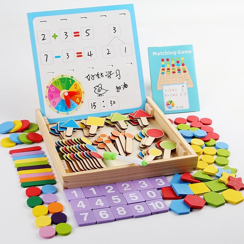 Montessori Wooden Math Board: Early Childhood Educational Toy for Kindergarten