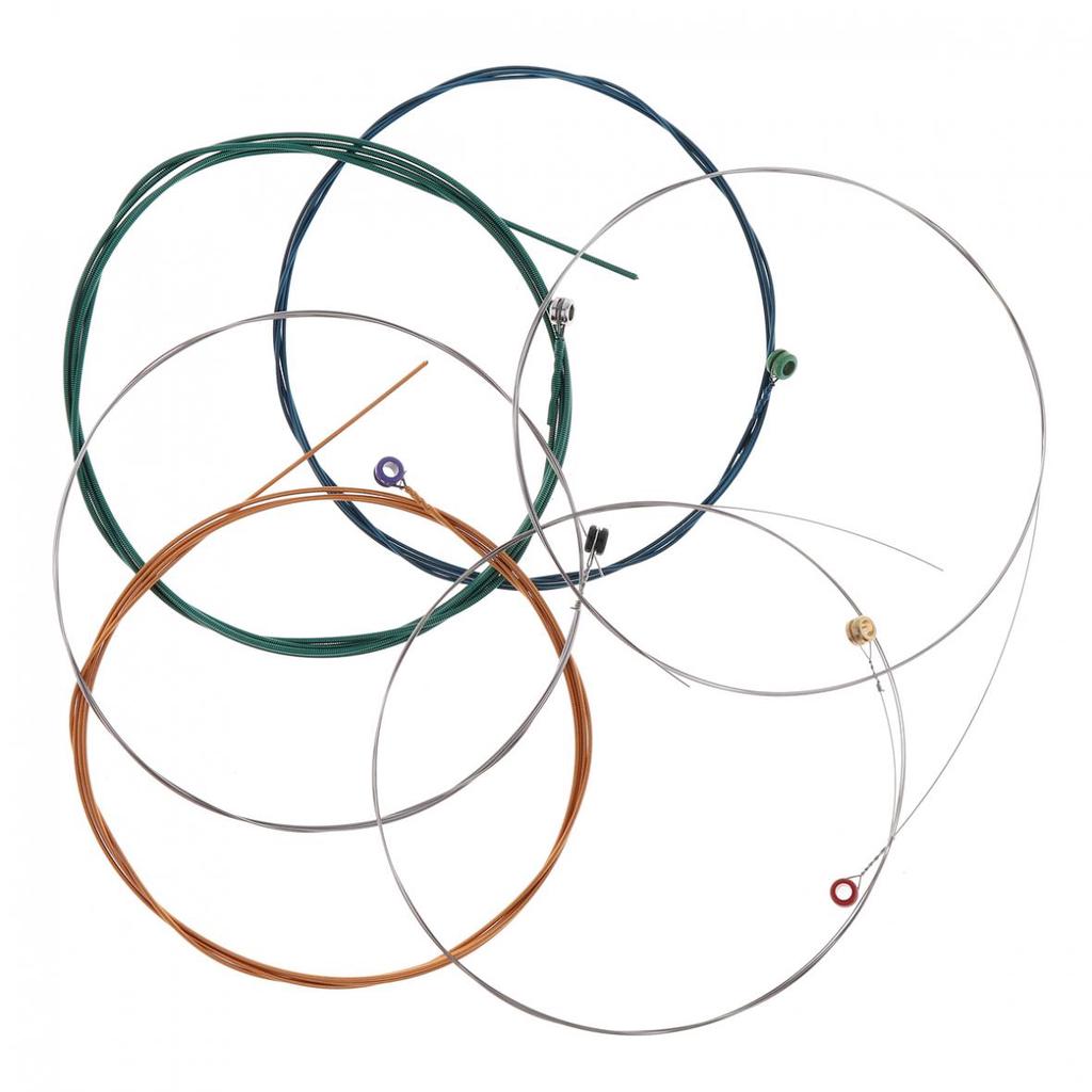 6Pcs/Set Guitar String Multi-color Nickel Alloy Wire with Great Bright Tone