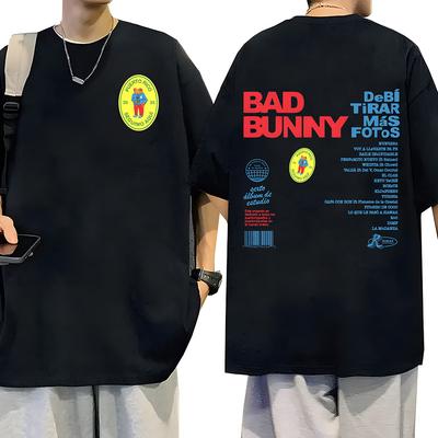 Bad Bunny Debi Tirar Más Fotos T-Shirt 2025 New Fashion Tee-shirt Bad Bunny Fans Gift Clothes Women Men Loose Cotton Tshirt Top