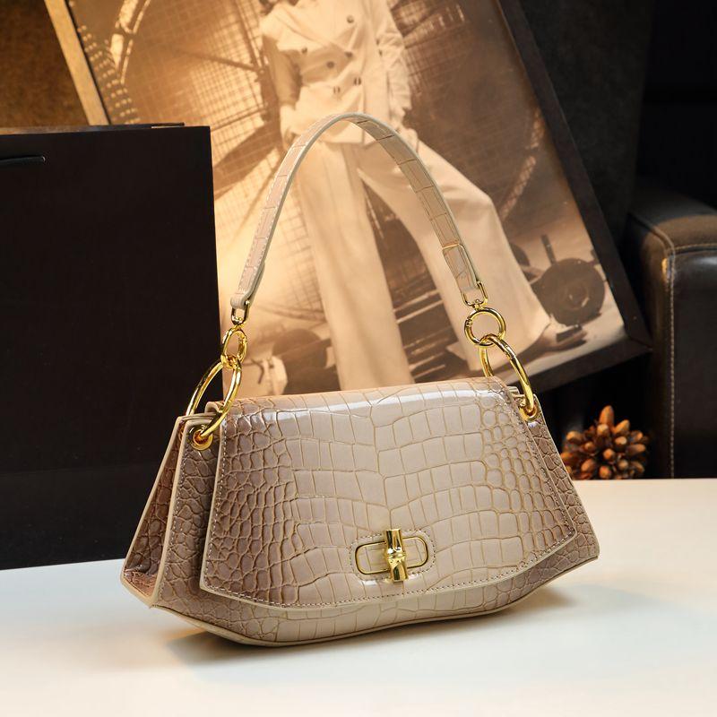 Women's Handbags 2024 New Stone Print Original Design Light Luxury Underarm Bag Women's Leather Shoulder Crossbody Bags