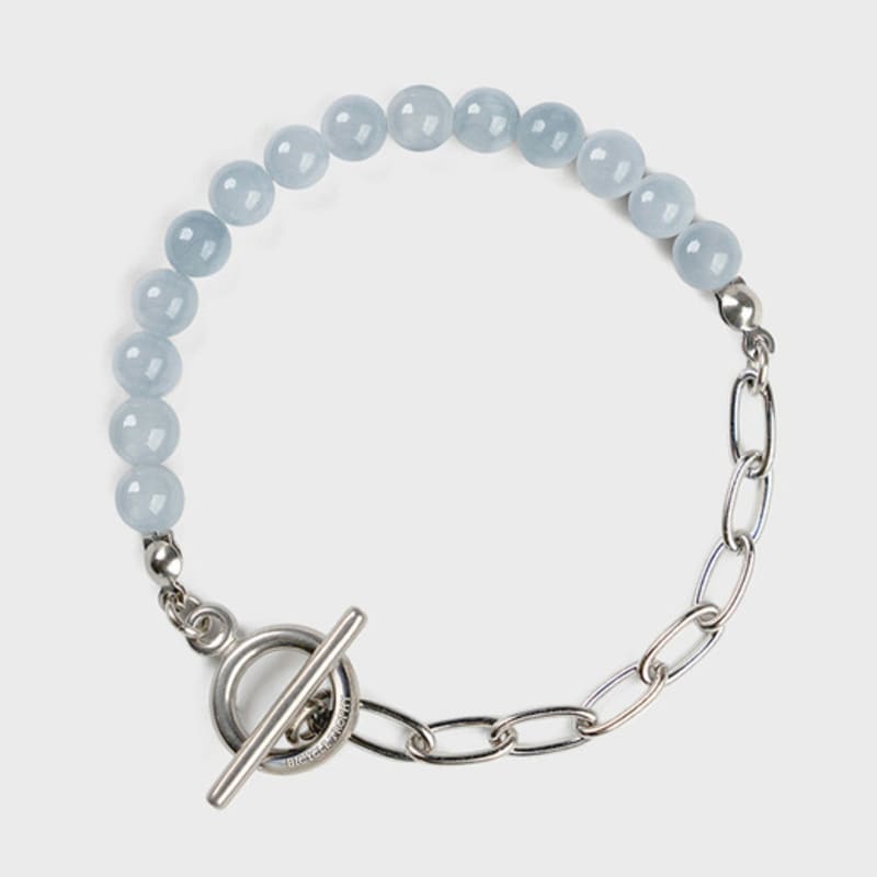 

BICYCLE TROPHY BT Gemstone Bracelet 11 (2TYPES / 6mm Filled Jade Aqua) 21cm (handlebar)
