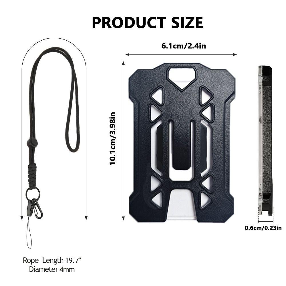 New Black Badge Holder Heavy Duty With Adjustable Lanyard ID Card Holder ID Badge Holder