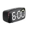 Modern Minimalist Mirror Clock With Lcd Display And Night Light For Bedroom Decor
