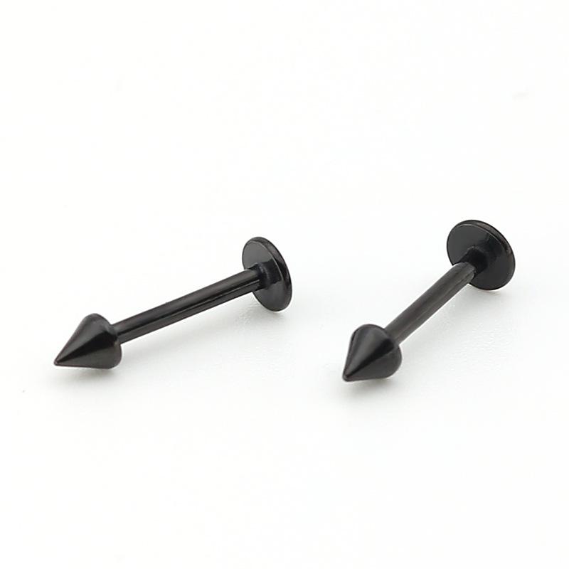 Titanium Stainless Steel Exaggerated Cone Lip Piercing Jewelry