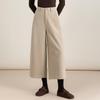 Fanzhen Women's High Waist Wool Blend Wide Leg Cropped Pants