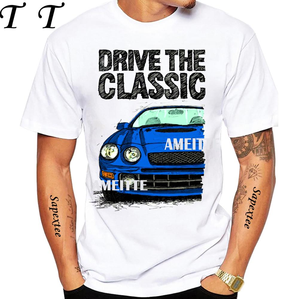 Drive The Classic Celica 6 Generation ST205 GT4 90's T-shirt Men Short Sleeve Hip Hop Boy Casual Tshirt Japan Car White Tees