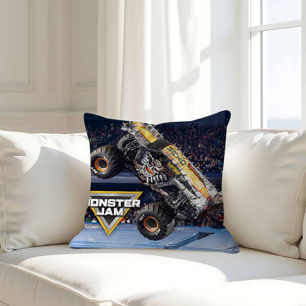 M-Monster Jam Pillow Cushion Cover Pillowcase Living Room Sofa Home Decor Customized