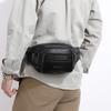 Men's Chest Bag, Fashionable Cowhide Waist Bag, Multi-compartment Phone Bag, Coin Purse