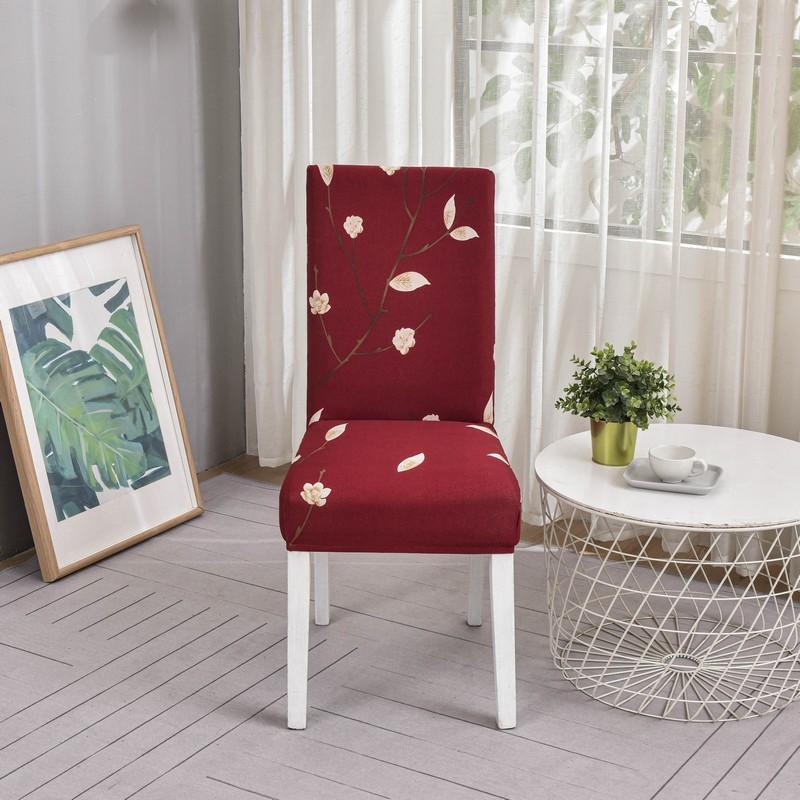 1PC Geometrischer elastischer Esszimmerstuhlbezug Stretch Sitzbezug Schonbezüge Stuhlhussen für Esszimmer Hochzeit Hotel Bankett Büro