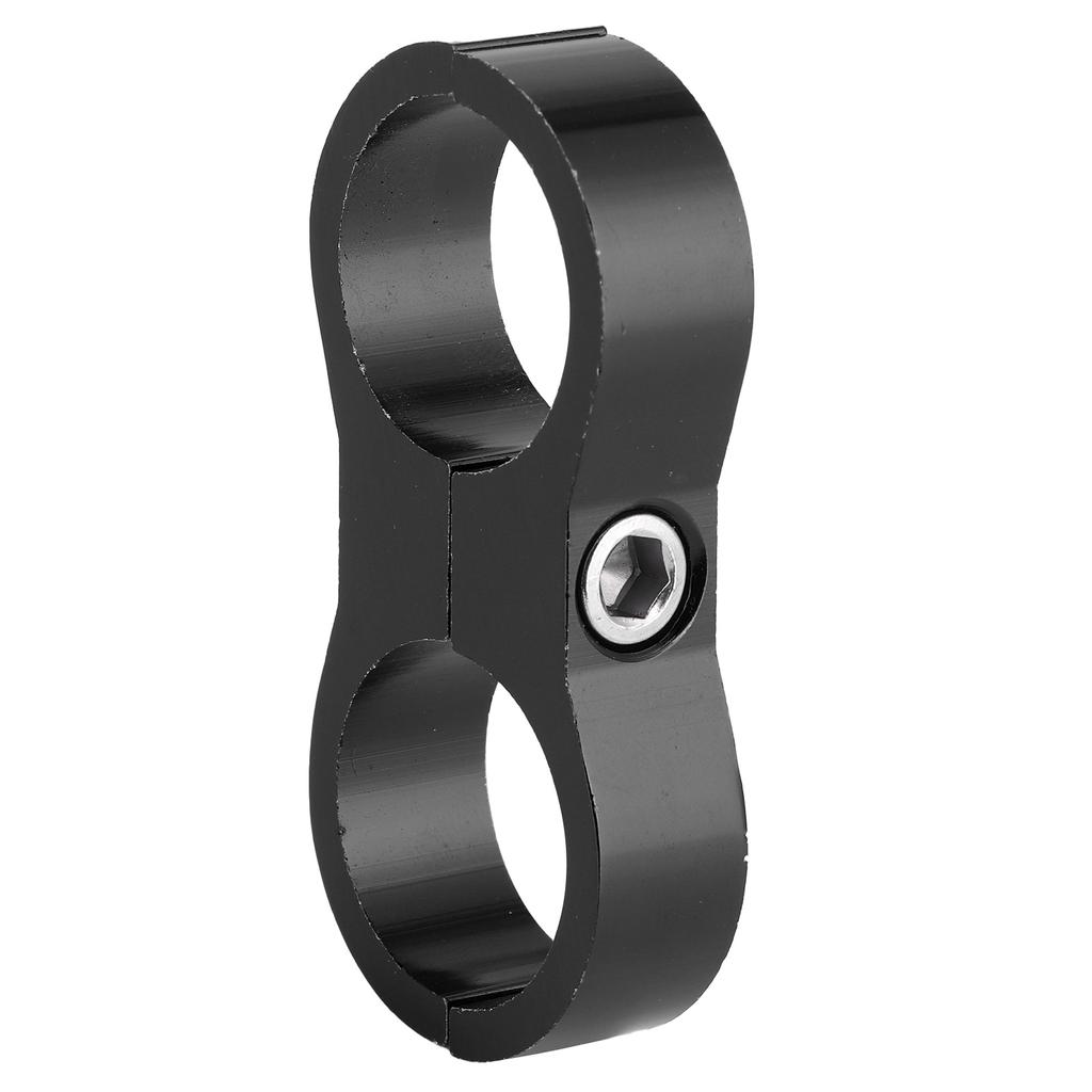 12AN Hose Separator Clamp Divider Clip Aluminum Alloy Fitting Adapter for OilFuel Hose LineBlack