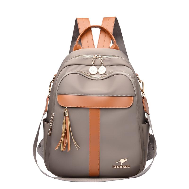 New Fashi Tassel Backpack for Women Large Capacity Travel Backpack Oxford Bag Durable Casual Shoulder Bag for Daily Commute