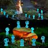 10Pcs/Set Micro Landscape Luminous Elves Mini Figures Tree Elf Ornaments Glowing Alien Resin Statue Glow In The Dark Toys Gifts