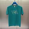 Luxury Men's Mercerized Cotton Round Neck T-shirt with 3D Hot Drilling Design
