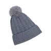 Winter Warm Knitted Hat with Fluffy Ball Beanies Cap Fashion Pullover Cap  for Male Female