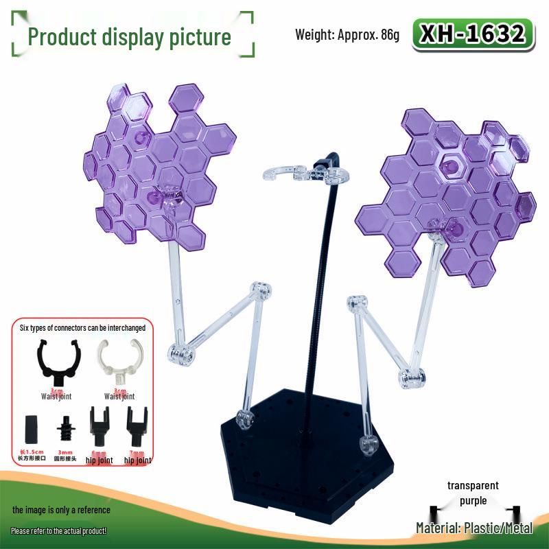 Special Snake Bar Stand with Light Shield for Gundam HG/RG Models & Goku Figure Duel Weapon Scene