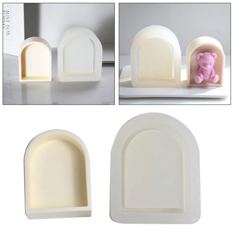 Irregular Door Frame Ornaments Making Gypsum Concrete Cement Creative Silicone Mold Diy Aroma Candle Decorations