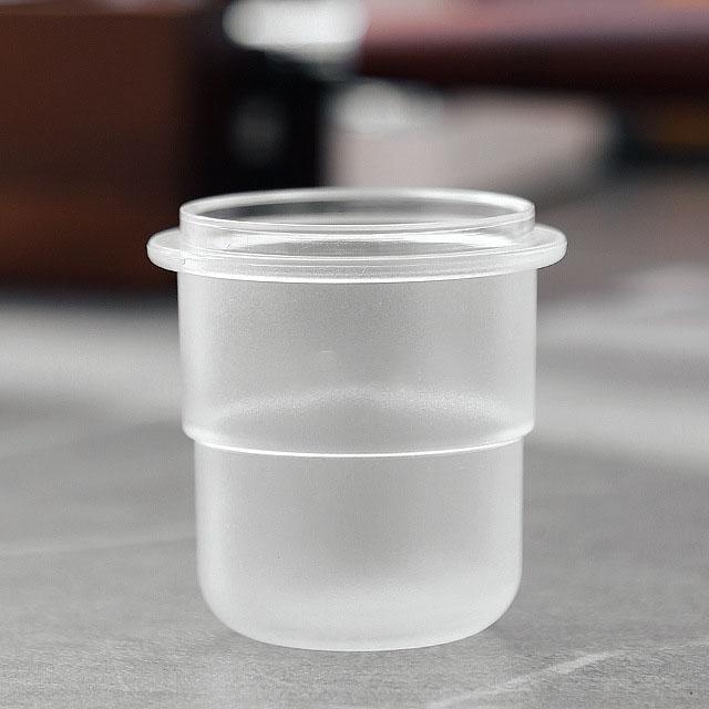 Leeseph Coffee Dosing Cup, Transparent Espresso Sniffing Mug 58mm Coffee Portafilter Dosing Cup Clear Coffee Machine Accessories