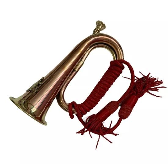 12-Zoll-Signalhorn aus Kupfer und Messing mit Seidenseilquaste, Batch der australischen Streitkräfte