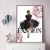 Fashion Woman Perfume Poster Prints Pictures Pink Flower Sexy Lip Make Up Girls Wall Art Canvas Paintings for Nordic Room Decor