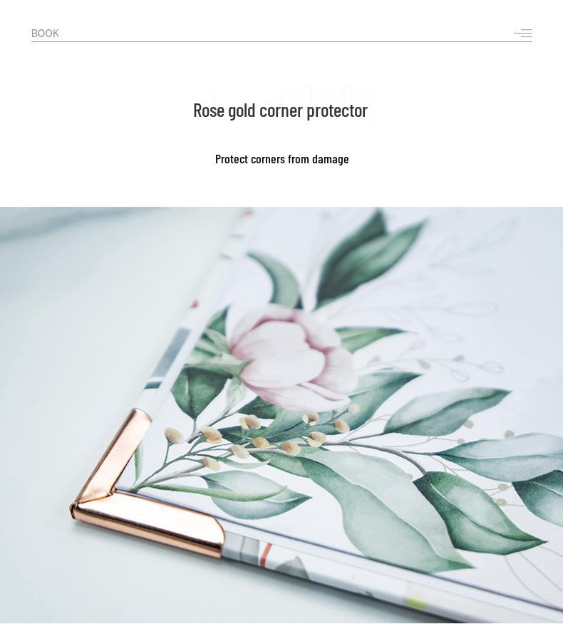 Cross-Border English Floral Hardcover Wedding Planner Notebook