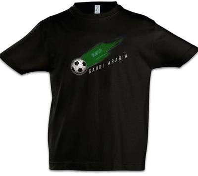 Saudi Arabia Football Comet I Kids Boys T-Shirt Flag Football Arabia Flag-