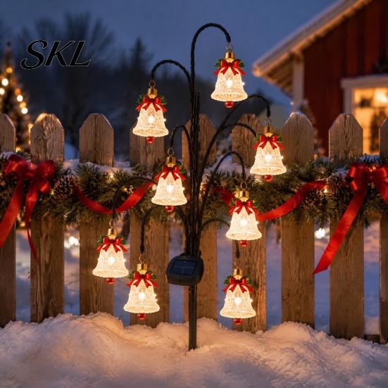 Festive Driveway Lighting Solutions Solar Christmas Tree Stake Lights, Outdoor Waterproof LED Pathway Garden Gifts for Homeowners Lamps Yard