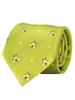 [COLORATA] Colorata Honeybee Tie (145 X 8.5 Cm  Light Green  Small Pattern  100% Silk  Jacquard Weave) Animal Bee Insect Gift Present