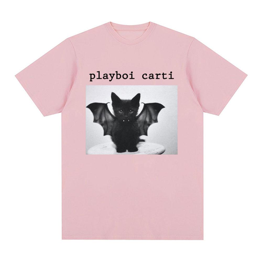 Rapper Playboi Carti Kat Grafische Print T-shirt Vintage Jaren 90 Vintage Hip Hop T-shirt Mode Casual Oversized T-shirts Streetwear