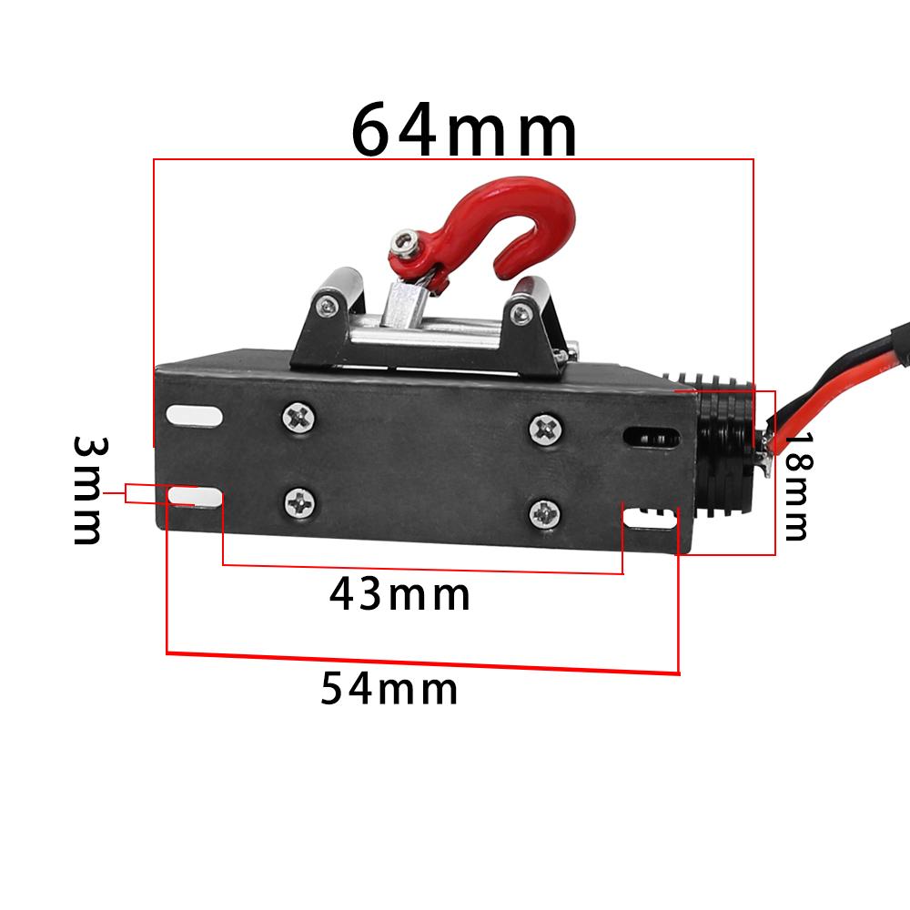 Metal Automatic Simulation Simulated Winch for 1/10 1/12 RC Crawler Car Axial SCX10 III 90046 D90 TRX4 TRX-6 D110 Redcat