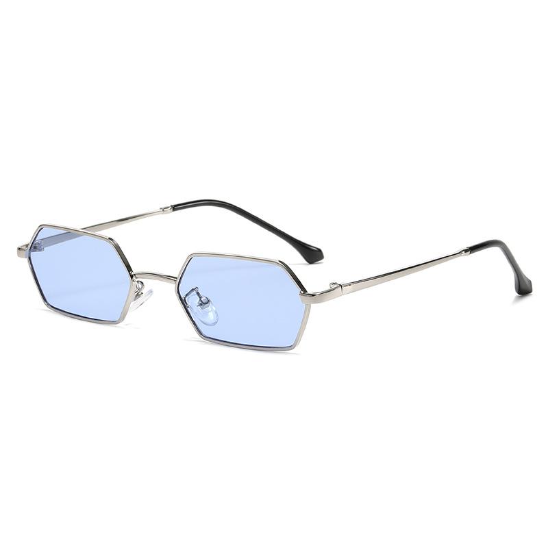 

New Polygonal Sunglasses Retro Metal Framed Sun Glasses Fashionable Women Street Photography Decorative Eyewear Uv400